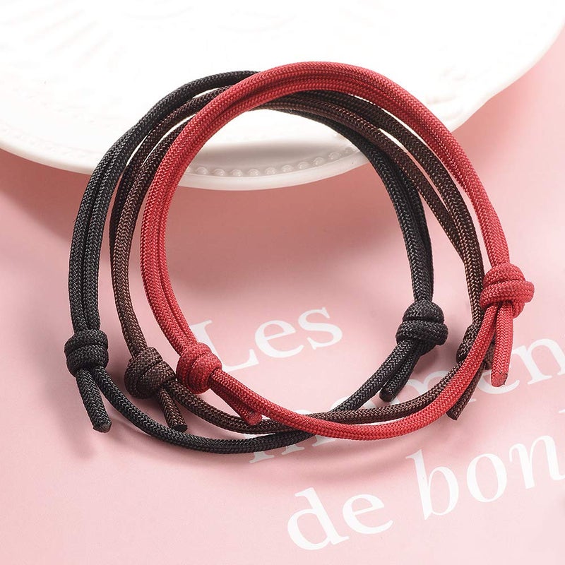 Jeka Nautical Braided Bracelet for Men,Paracord Rope Surfer Bracelets Set String Cord Friendship Knot Wristbands Gift 6 Pcs Bracelets Rakhi for Brother - Image 2